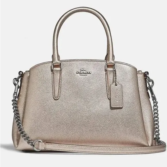 Coach #F29665 Mini Sage Carryall Satchel Handbag Rose Gold - Picture 14 of 14